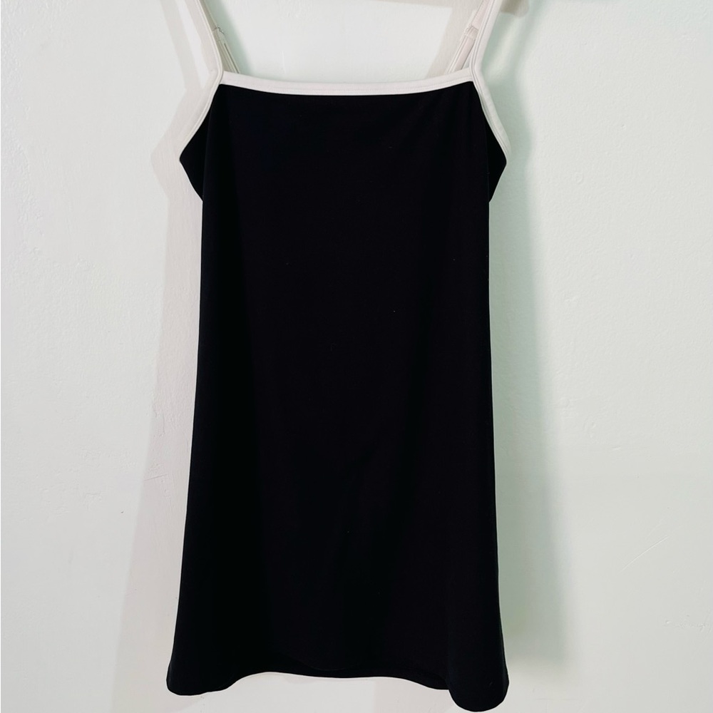 Wild Fable Women’s Black White Sleeveless Open Back Mini Dress Size L